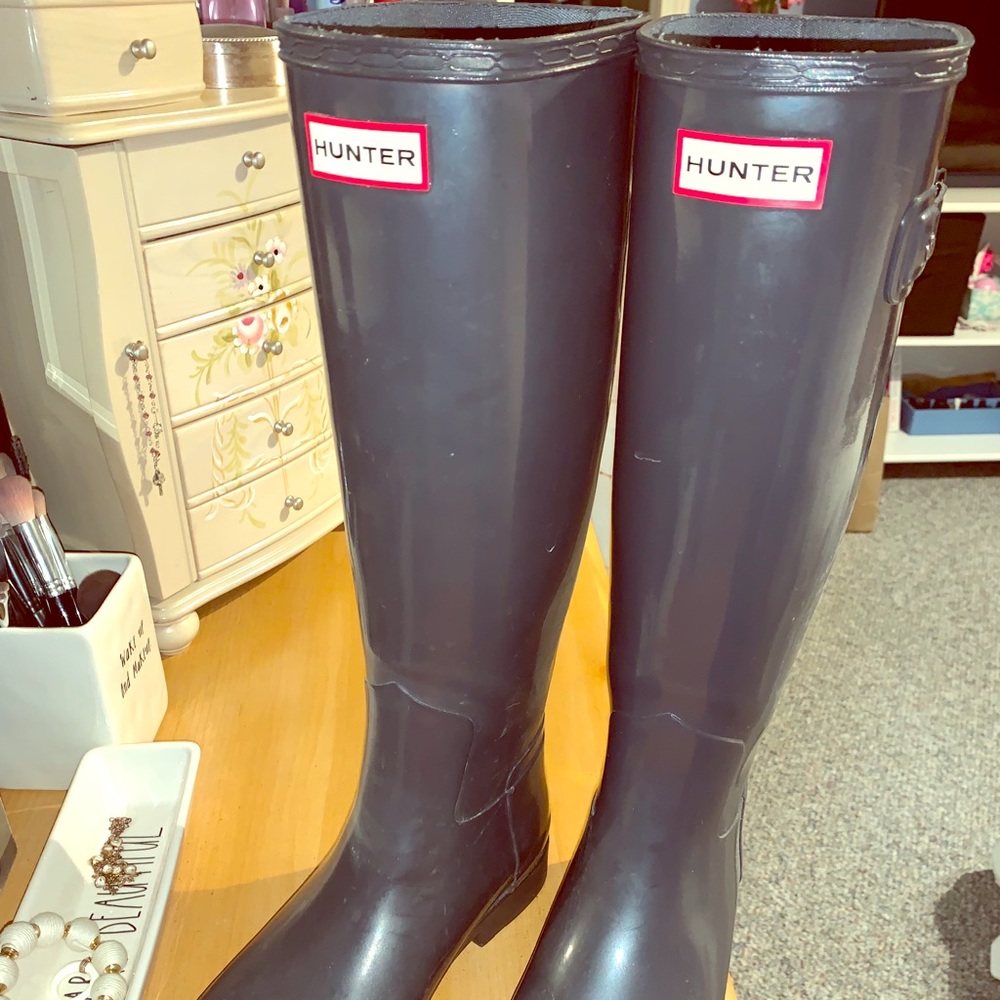 Original Gloss Tall Rain Boots - Light Grey